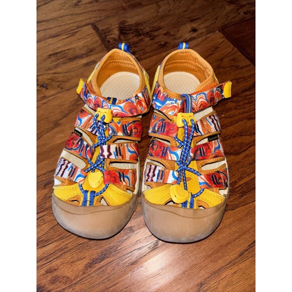 Keen Newport X Outdoor Afro Closed Toe Sandal Waterproof Shoe Hiking Kids Size 2 - Picture 3 of 10